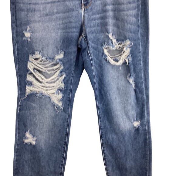 Judy Blue Womens Jeans Size 14W‎ Distressed Straight Fit Denim Cotton Blend - Picture 3 of 10